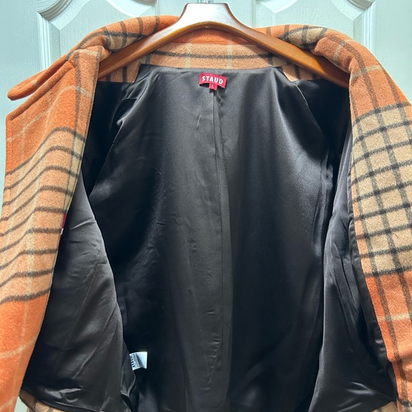 Mini Carver Coat- Persimmon Mega Plaid - Picture 5 of 7